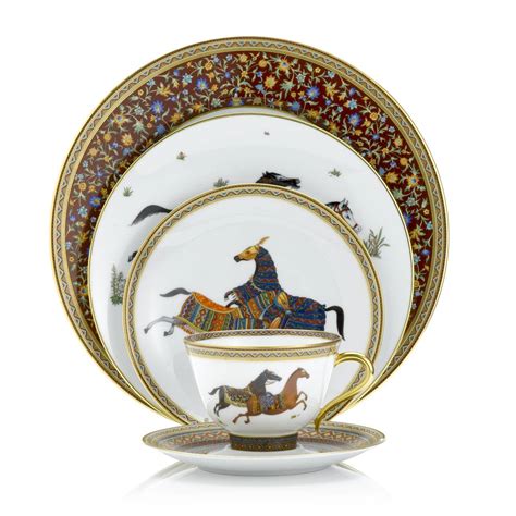 hermes plates horse|hermes dinner set price.